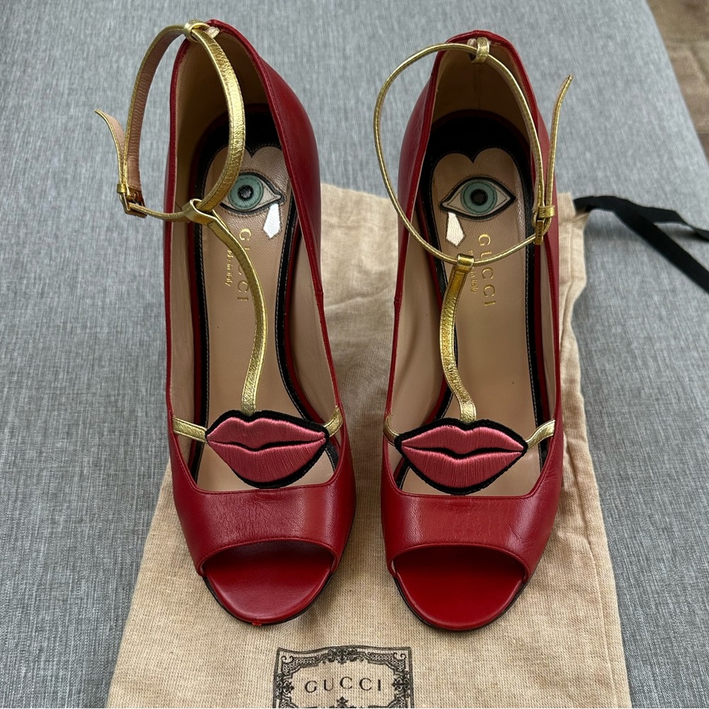 Red Artistic Women's Heels